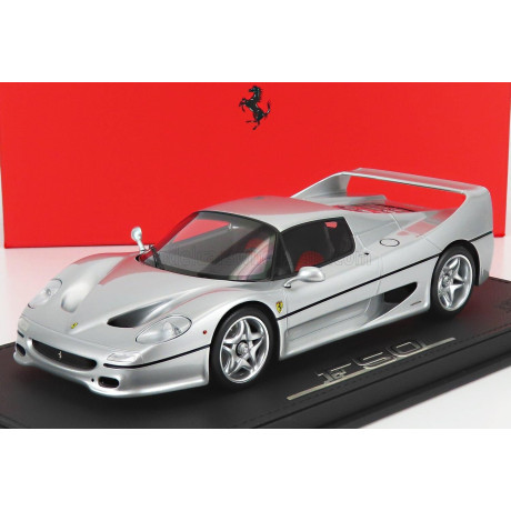 BBR MODELS FERRARI F50 COUPE 1995 - CON VETRINA - WITH SHOWCASE - ARGENTO NURBURGRING - SILVER 1/18