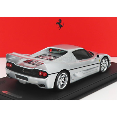 BBR MODELS FERRARI F50 COUPE 1995 - CON VETRINA - WITH SHOWCASE - ARGENTO NURBURGRING - SILVER 1/18