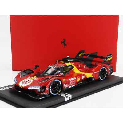 BBR MODELS FERRARI 499P 3.0L TURBO V6 TEAM FERRARI AF CORSE N 51 WINNER 24h LE MANS 2023 ALESSANDRO PIER GUIDI - JAMES CALADO -