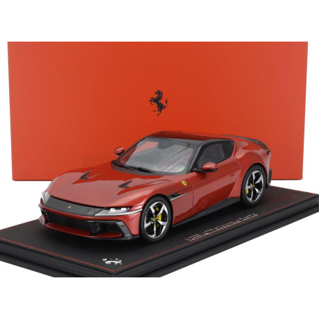 BBR MODELS FERRARI 12CILINDRI COUPE V12 830cv 2024 - CON VETRINA - WITH SHOWCASE - ROSSO IMOLA - RED MET 1/18