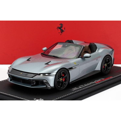 BBR MODELS FERRARI 12CILINDRI V12 830cv SPIDER OPEN 2024 - CON VETRINA - WITH SHOWCASE - GRIGIO TITANIO - GREY 1/18