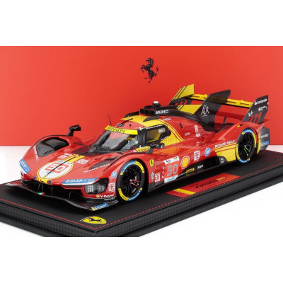 BBR MODELS FERRARI 499P 3.0L TURBO V6 TEAM FERRARI AF CORSE N 50 WINNER 24h LE MANS 2024 ANTONIO FUOCO - MIGUEL MOLINA - NICKLAS