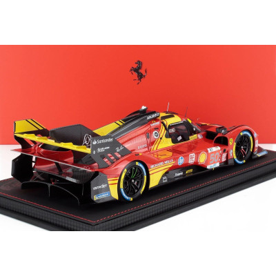 BBR MODELS FERRARI 499P 3.0L TURBO V6 TEAM FERRARI AF CORSE N 50 WINNER 24h LE MANS 2024 ANTONIO FUOCO - MIGUEL MOLINA - NICKLAS
