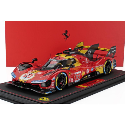 BBR MODELS FERRARI 499P 3.0L TURBO V6 TEAM FERRARI AF CORSE N 51 3rd 24h LE MANS 2024 ALESSANDRO PIER GUIDI - JAMES CALADO - ANT