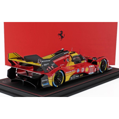 BBR MODELS FERRARI 499P 3.0L TURBO V6 TEAM FERRARI AF CORSE N 51 3rd 24h LE MANS 2024 ALESSANDRO PIER GUIDI - JAMES CALADO - ANT