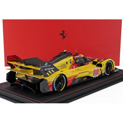 BBR MODELS FERRARI 499P 3.0L TURBO V6 TEAM AF CORSE N  83 24h LE MANS 2024 ROBERT KUBICA - ROBERT SHWARTZMAN - YIFEI YE - CON VE