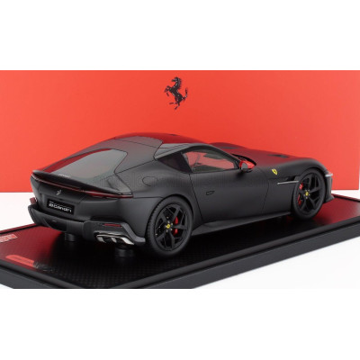 BBR MODELS FERRARI 12CILINDRI V12 830cv PANORAMIC ROOF 2024 - CON VETRINA - WITH SHOWCASE - NERO OPACO - MATTE BLACK 1/18