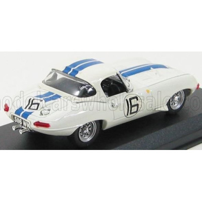 BEST MODEL JAGUAR E-TYPE 3.8L TEAM BRIGGS CUNNINGHAM N 16 24h LE MANS 1963 R.SALVADORI - P.RICHARDS - WHITE BLUE 1/43
