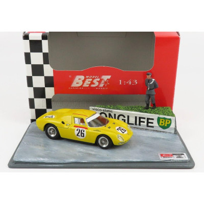 BEST MODEL FERRARI 250LM 3.3L V12 ch. n6313 TEAM PIERRE DUMAY N 26 2nd 24h LE MANS 1965 PIERRE DUMAY - GUSTAVE GOSSELIN - YELLOW