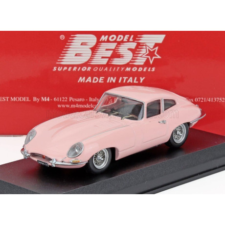 BEST MODEL JAGUAR E-TYPE COUPE 1961 - PERSONAL CAR RITA PAVONE - PINK 1/43