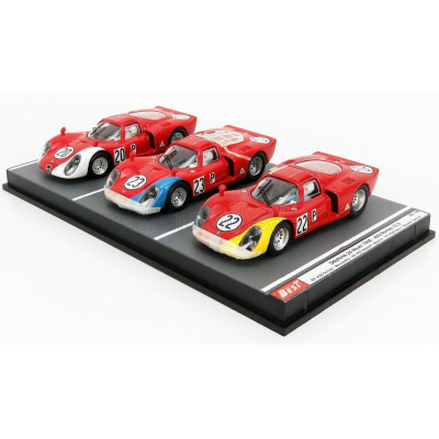 BEST MODEL ALFA ROMEO SET 3X 33.2 N 20 5th 24h DAYTONA 1968 SCHUTZ - VACCARELLA - N 23 6th ANDRETTI - BIANCHI  - N 22 7th CASONI