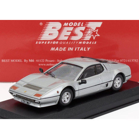 BEST MODEL FERRARI 512 BBi 1981 - PERSONAL CAR JEAN PAUL BELMONDO - SILVER 1/43