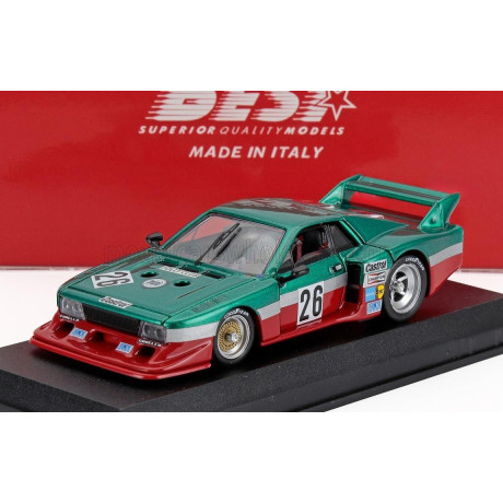 BEST MODEL LANCIA BETA MONTECARLO TURBO TEAM LANCIA CORSE N 26 6h MUGELLO 1980 CARLO FACETTI - MARTINO FINOTTO - GREEN RED 1/43
