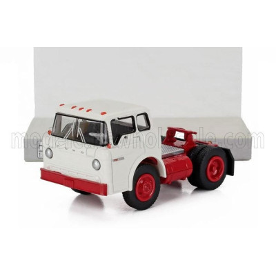 BREKINA PLAST FORD USA C-SERIES TRACTOR TRUCK 2-ASSI 1970 - WHITE RED 1/87