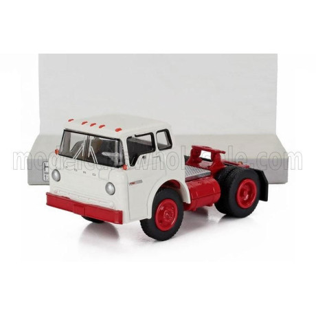 BREKINA PLAST FORD USA C-SERIES TRACTOR TRUCK 2-ASSI 1970 - WHITE RED 1/87