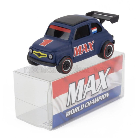 BRUMM FIAT 500 BRUMS LIVERY MAX N 1 WORLD CHAMPION 2024 - F1 WHEELS - MATT BLUE 1/43