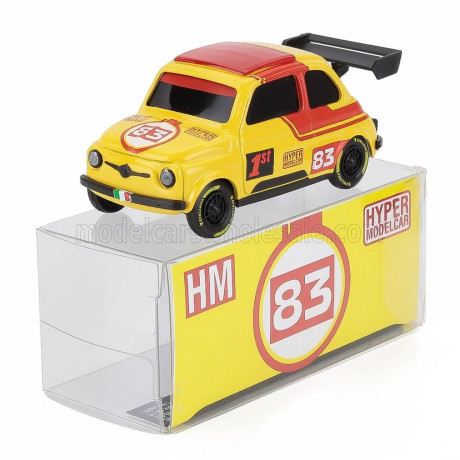 BRUMM FIAT 500 BRUMS LIVERY HYPER MODELCAR N 83 2025 - 24h LE MANS WHEELS - YELLOW RED 1/43