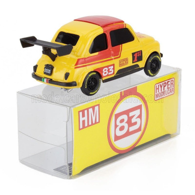 BRUMM FIAT 500 BRUMS LIVERY HYPER MODELCAR N 83 2025 - 24h LE MANS WHEELS - YELLOW RED 1/43