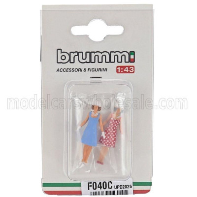 BRUMM FIGURES SET 2X WOMAN DONNA ANNI 60 - BLUE RED 1/43