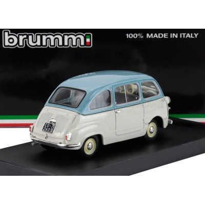 BRUMM FIAT 600 MULTIPLA STRADALE 1-SERIES 1956 - LIGHT BLUE WHITE 1/43