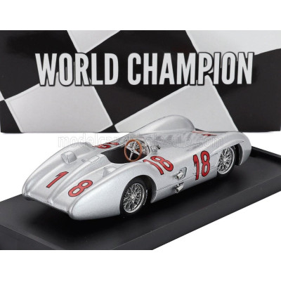 BRUMM MERCEDES BENZ F1  W196C N 18 WORLD CHAMPION SEASON 1954 JUAN MANUEL FANGIO - SILVER 1/43