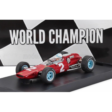 BRUMM FERRARI F1  158 N 2 WORLD CHAMPION WINNER ITALY GP 1964 JOHN SURTEES 1964 - WITH DRIVER FIGURE - RED 1/43
