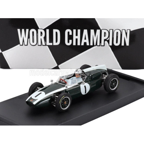 BRUMM COOPER F1  T53 N 1 WORLD CHAMPION WINNER BRITISH GP 1960 JACK BRABHAM - WITH DRIVER FIGURE - GREEN 1/43