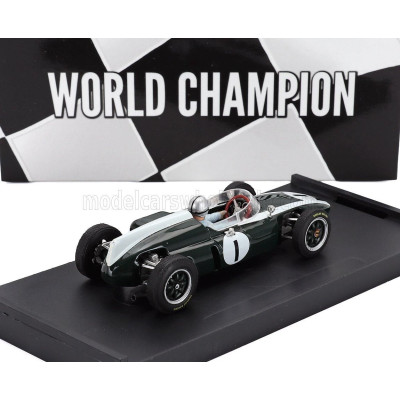 BRUMM COOPER F1  T53 N 1 WORLD CHAMPION WINNER BRITISH GP 1960 JACK BRABHAM - WITH DRIVER FIGURE - GREEN 1/43
