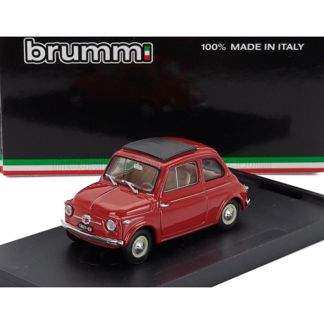 BRUMM FIAT 500 NUOVA CHIUSA CLOSED 1959 - ROSSO CORALLO - RED 1/43
