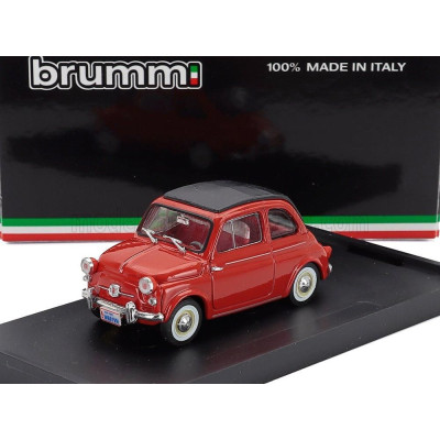 BRUMM FIAT 500 NUOVA CLOSED 1958 - ROSSO - RED 1/43