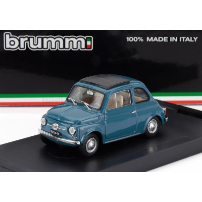 BRUMM FIAT 500F TETTO CHIUSO - CLOSED 1965 - BLUE MEDIO 1/43