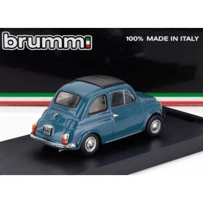 BRUMM FIAT 500F TETTO CHIUSO - CLOSED 1965 - BLUE MEDIO 1/43