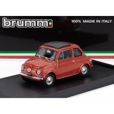 BRUMM FIAT 500F TETTO CHIUSO - CLOSED 1965 - ROSSO MEDIO 1/43