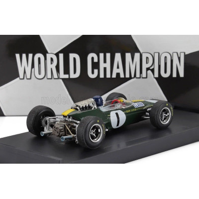 BRUMM LOTUS F1  33 N 1 WORLD CHAMPION WINNER GERMAN GP 1965 JIM CLARK - WITH DRIVER FIGURE - GREEN YELLOW 1/43
