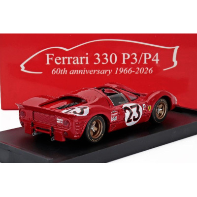 BRUMM FERRARI 330P4/P3 4.0L V12 SPIDER TEAM FERRARI SPA SEFAC N 23 WINNER 24h DAYTONA 1967 LORENZO BANDINI - CHRIS AMON - RED 1/