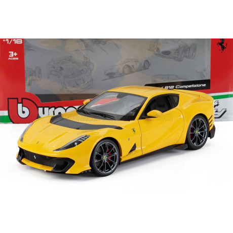 BURAGO FERRARI 812 COMPETIZIONE 2021 - GIALLO MODENA - YELLOW 1/18
