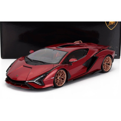 BURAGO LAMBORGHINI SIAN FKP 37 HYBRID 2020 - RED MET 1/18