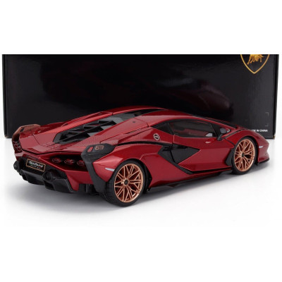 BURAGO LAMBORGHINI SIAN FKP 37 HYBRID 2020 - RED MET 1/18