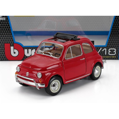 BURAGO FIAT 500L OPEN ROOF 1968 - RED 1/16