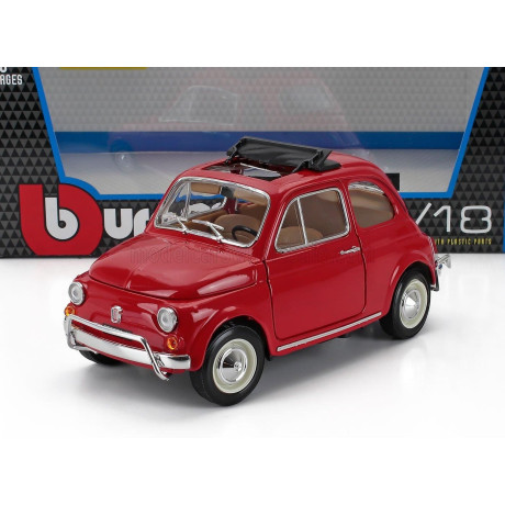 BURAGO FIAT 500L OPEN ROOF 1968 - RED 1/16