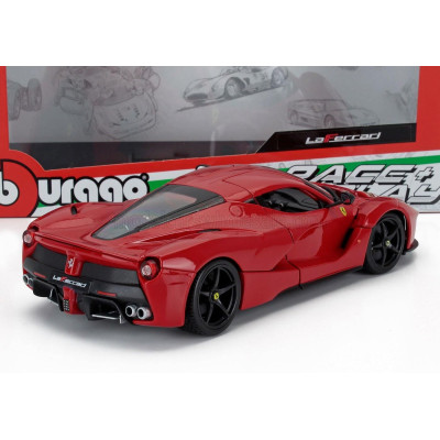 BURAGO FERRARI LAFERRARI 2013 - BLACK WHEELS - RED 1/18
