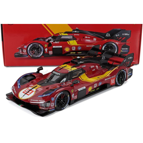 BURAGO FERRARI 499P 3.0L TURBO V6 TEAM FERRARI AF CORSE N 51 3rd 24h LE MANS 2025 ALESSANDRO PIER GUIDI - JAMES CALADO - ANTONIO