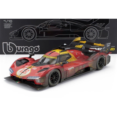 BURAGO FERRARI WITH SHOWCASE - 499P 3.0L TURBO V6 TEAM FERRARI AF CORSE N 50 WINNER 24h LE MANS (AFTER RACE VERSION) 2024 ANTONI
