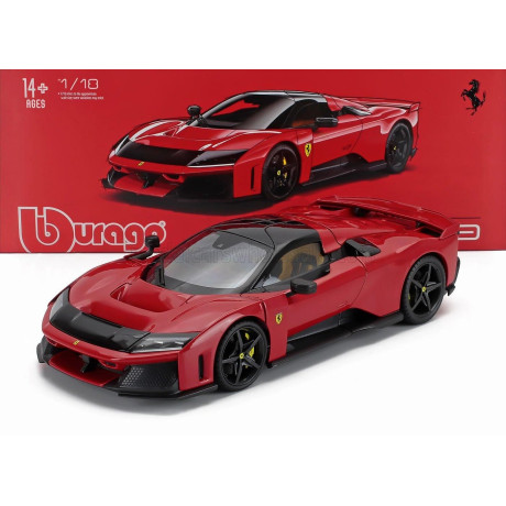 BURAGO FERRARI F80 2024 - BLACK WHEELS - ROSSO CORSA - RED 1/18