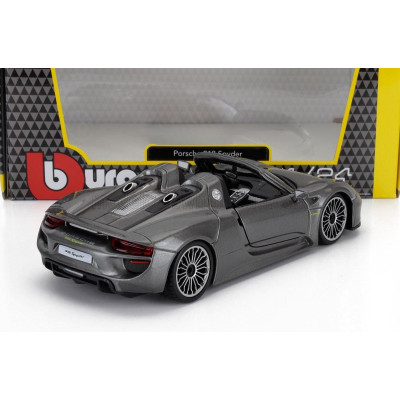 BURAGO PORSCHE 918 SPYDER 2010 - GREY MET 1/24