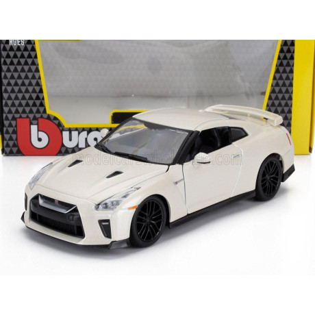 BURAGO NISSAN GT-R (R35) COUPE 2017 - WHITE PEARL MET 1/24