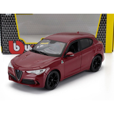 BURAGO ALFA ROMEO STELVIO Q4 QUADRIFOGLIO V6 BITURBO 510hp 2017 - ROSSO ALFA - RED 1/24