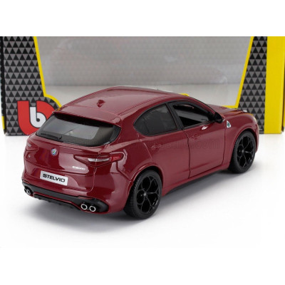 BURAGO ALFA ROMEO STELVIO Q4 QUADRIFOGLIO V6 BITURBO 510hp 2017 - ROSSO ALFA - RED 1/24