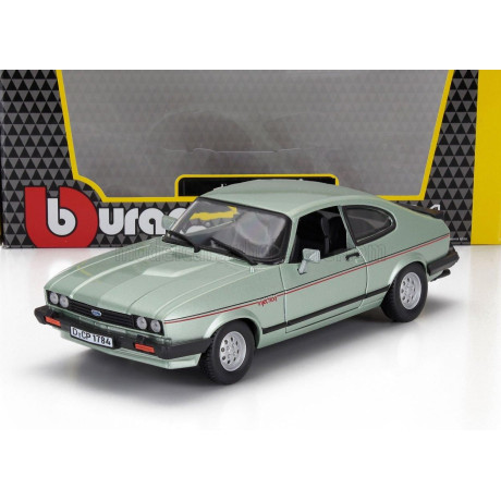 BURAGO FORD ENGLAND CAPRI INJECTION 1982 - LIGHT GREEN MET 1/24