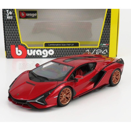 BURAGO LAMBORGHINI SIAN FKP 37 HYBRID 2020 - RED 1/24